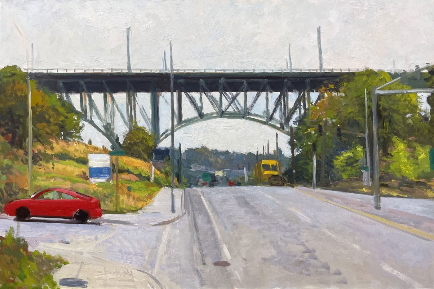 12th STREET BRIDGE, oil on MDH panel, 24 x 36 inches, copyright ©1998, $4,200
