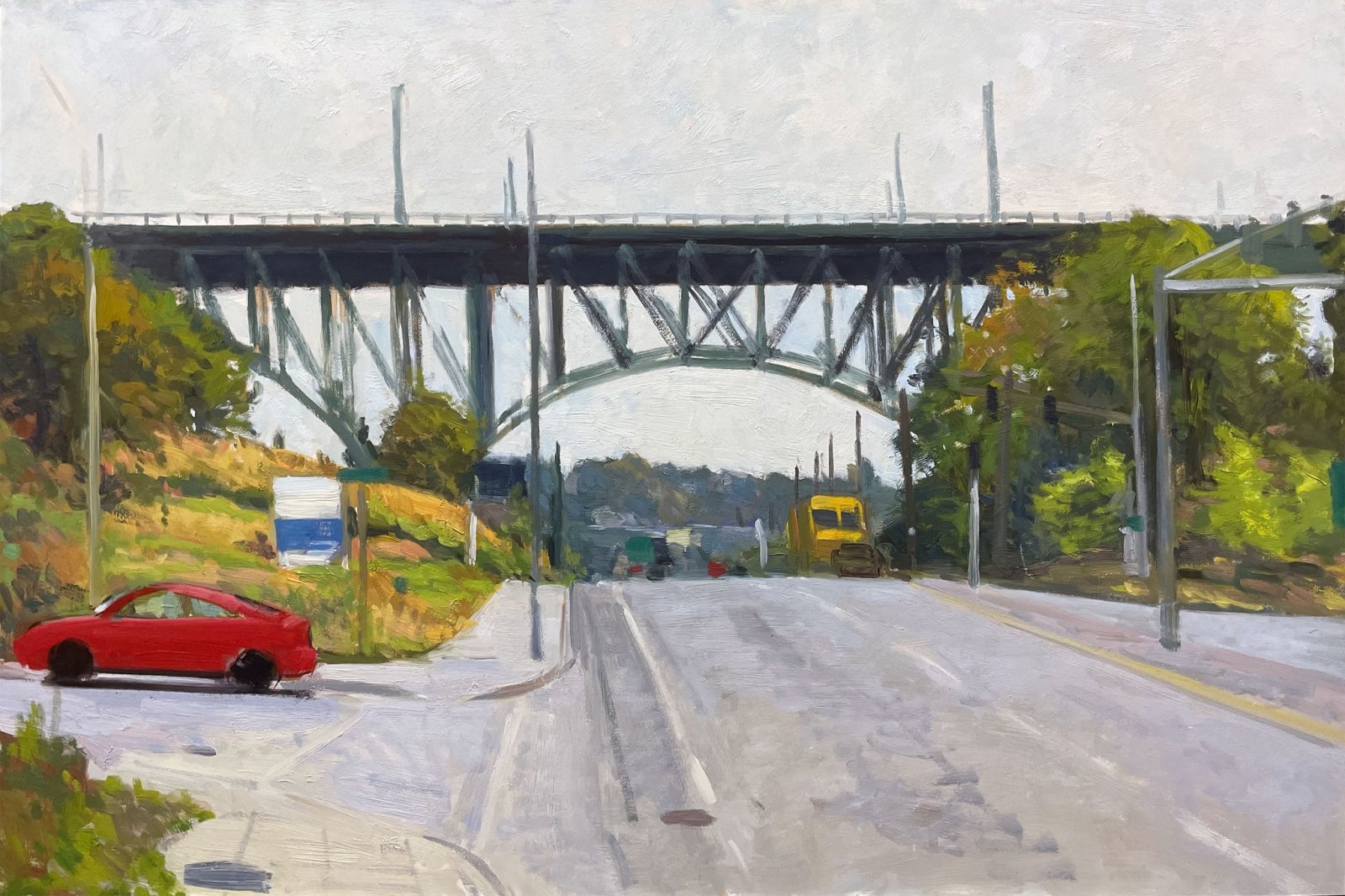 12th STREET BRIDGE, oil on MDH panel, 24 x 36 inches, copyright ©1998, $4,200