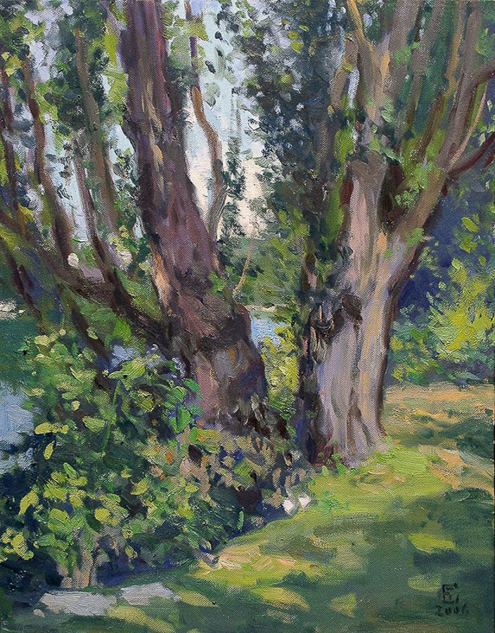 Trees, oil on canvas. 20 X 16 inches, copyright ©2006, $2,600