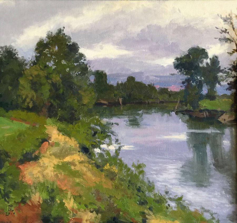 Bend In The River, oil on canvas, 30 x 32 inches, copyright ©2010, $4,200