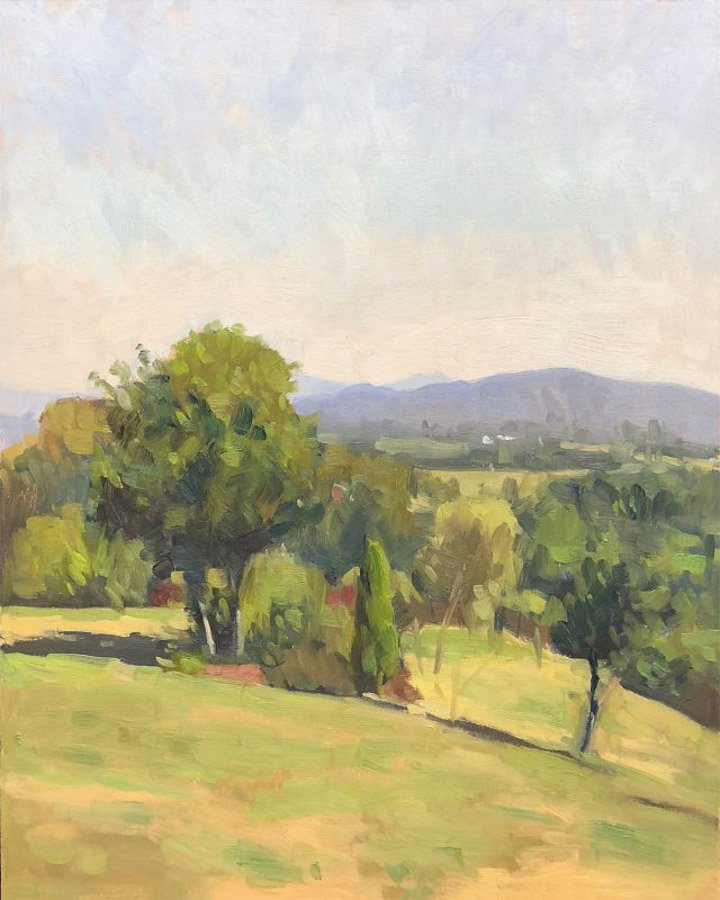 Off 151st (Snohomish), oil on panel, 20 x 16 inches, copyright ©2018, $2,500