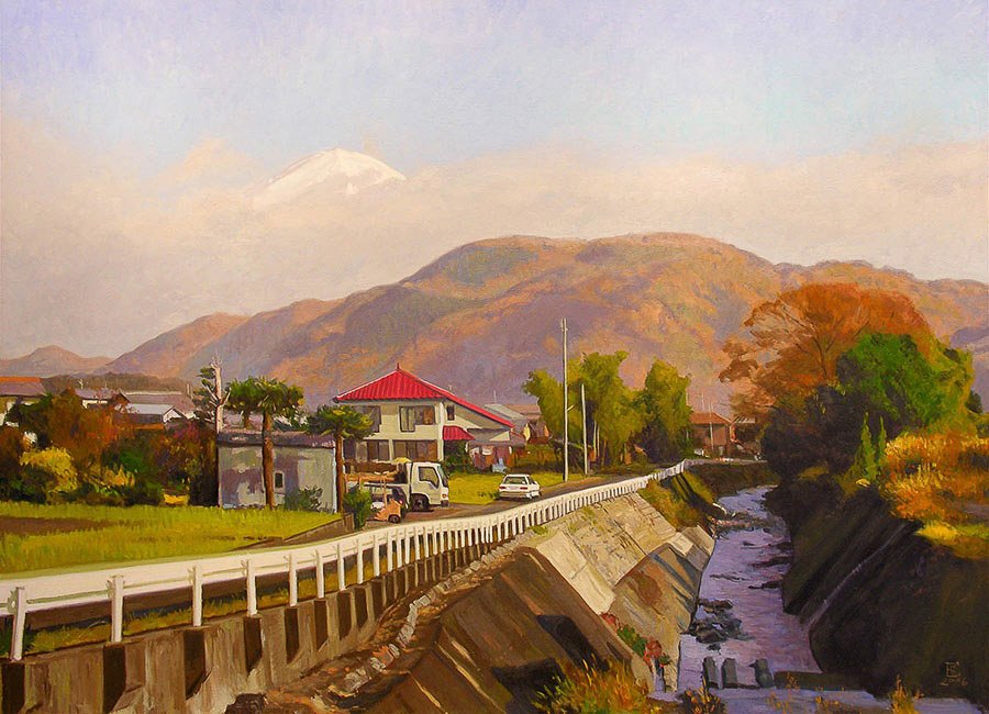 Fuji-san: Mount Fuji from Near Fuji, oil on canvas, 54 X 76 inches, copyright ©2006, $15,400