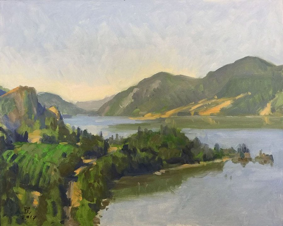 View From Claire's, oil on panel, 16 x 20 inches, copyright ©2017, $2,500