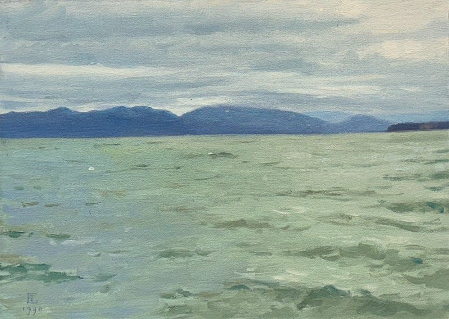 PUGET SOUND, oil on canvas, 11 x 15.5 inches, copyright ©1990, $1,050.00