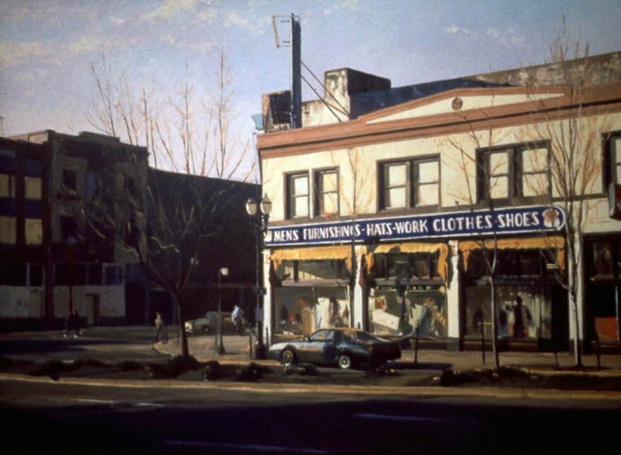 Fishermans Terminal II, oil on panel, 18 X 36 inches, copyright ©2001