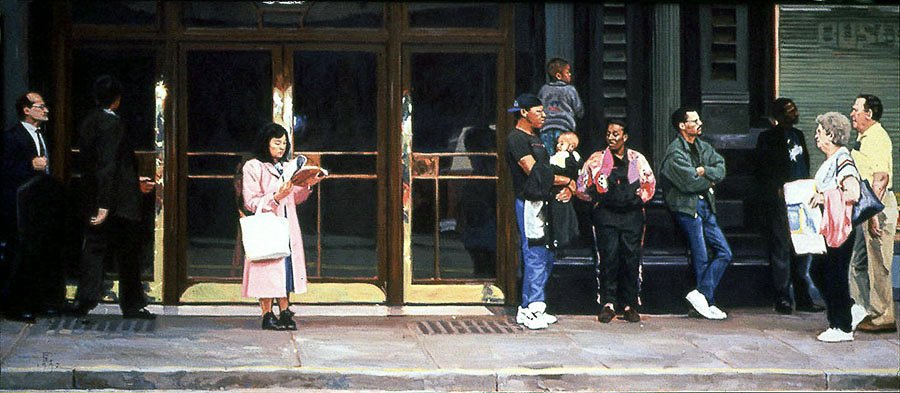 Men's Furnishings, oil on canvas, 48 X 66 inches, copyright ©1989