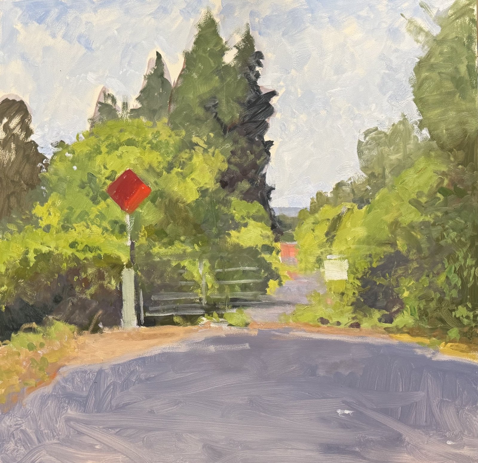 UNTITLED, oil on ACM panel, 30 x 30 inches, work in progress copyright ©2025