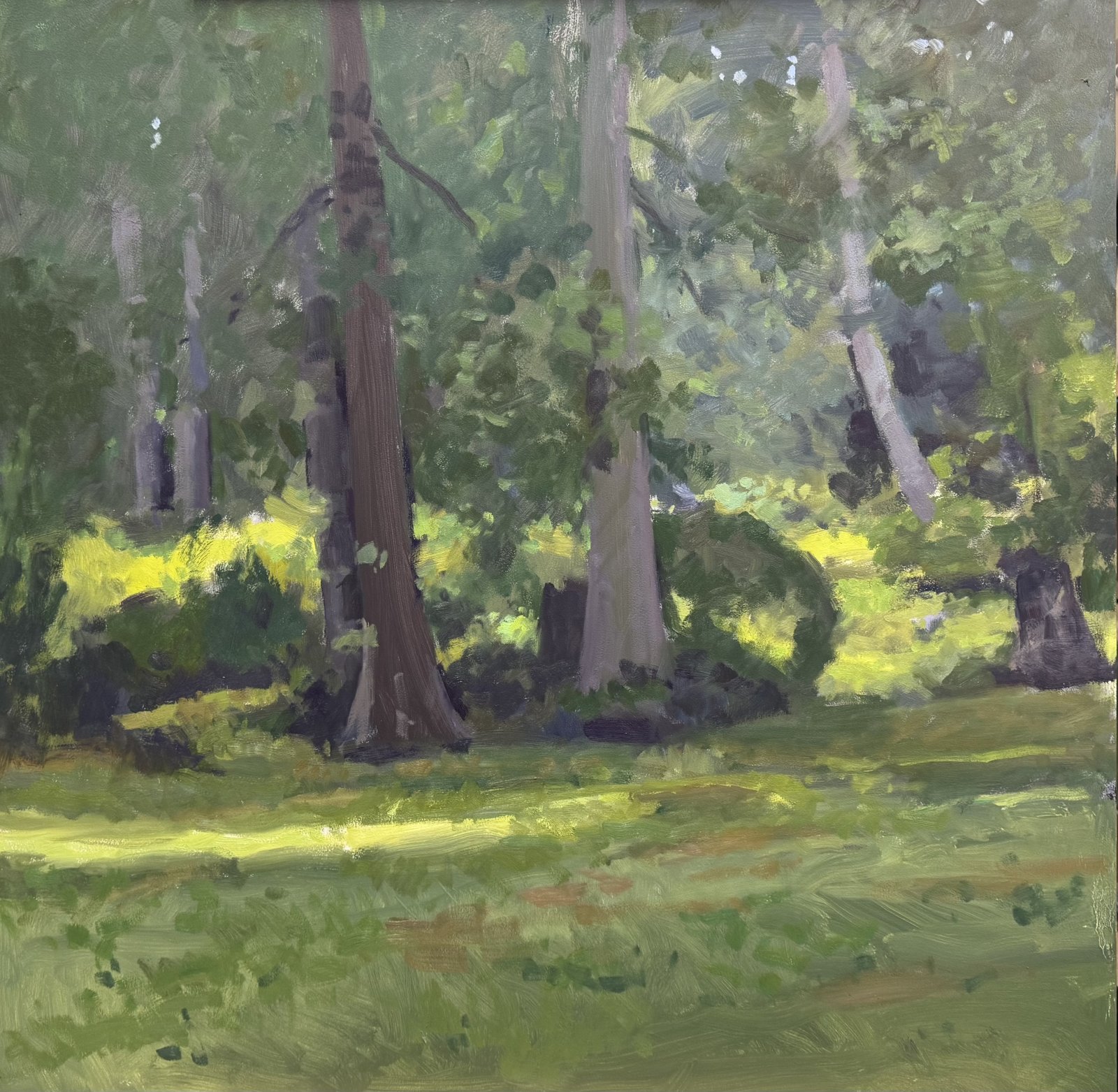 UNTITLED, oil on ACM panel, 30 x 30 inches, work in progress copyright ©2025