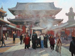 View from the Temple at Asakusa, oil on canvas, 30 X 40 inches, copyright ©2006