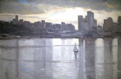 Lake Union, oil on canvas, 18 X 26 inches, copyright ©1991