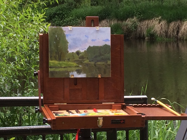Photograph: Pochade box w/ small study on panel.